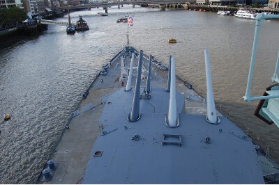 HMS Belfast kilátás előre